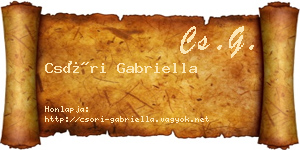 Csóri Gabriella névjegykártya