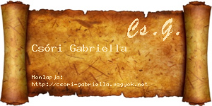 Csóri Gabriella névjegykártya